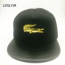 2017 baumwolle metall krokodil baseball cap sport hut flache krempe hut im freien hip-hop-kappe snapback kappe für männer und frauen 03