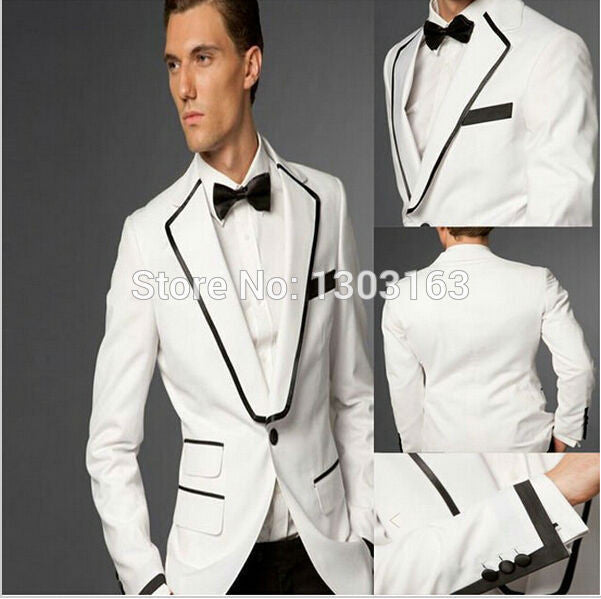 Custom Made Smoking Azul Escuro Inspirado Por Terno Usado Em James Bond Terno Do Casamento Para Os Homens Noivo Calças Casaco Arco preto